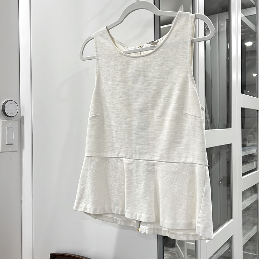 Jcrew white tank blouse